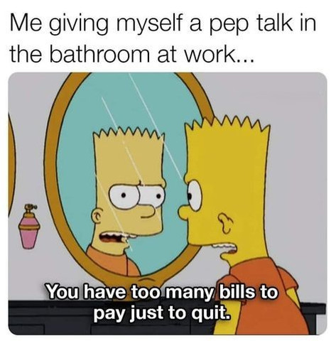 Me giving myself a pep talk in the bathroom at work