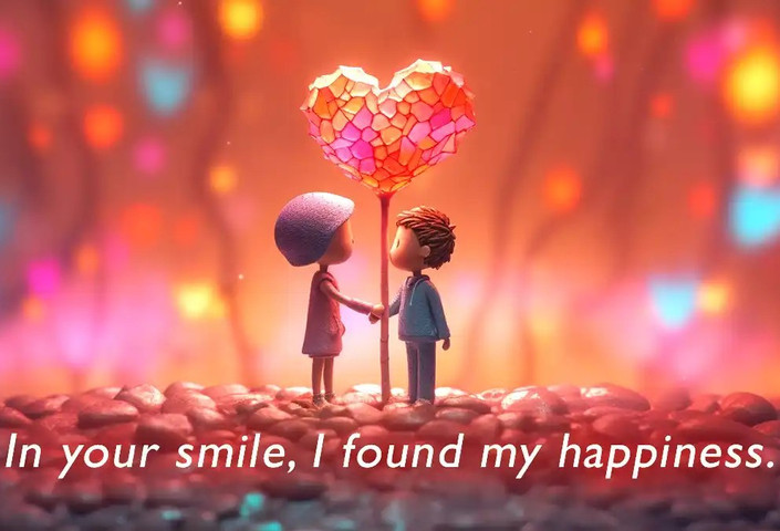 In your smile, I found my happiness
