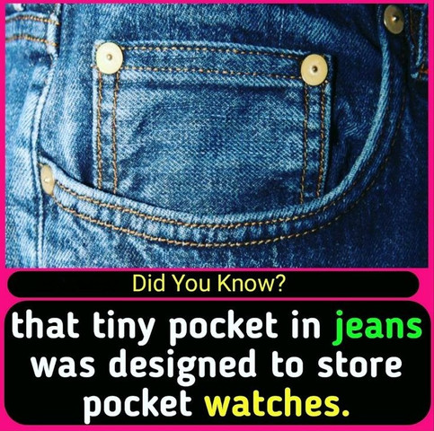 That tiny pocket in jeans was designed to store pocket watches