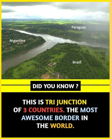 This is tri junction of 3 countries The most awesome border in the world