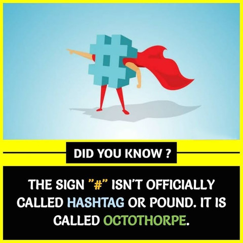 The sign # isn
