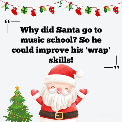 Why did Santa go to music school?