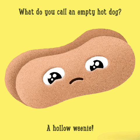 What do you call an empty hot dog?