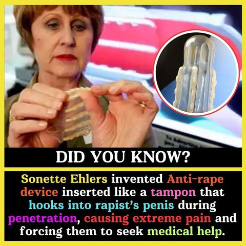 Sonette Ehlers invented anti rape device inserted like a tampon
