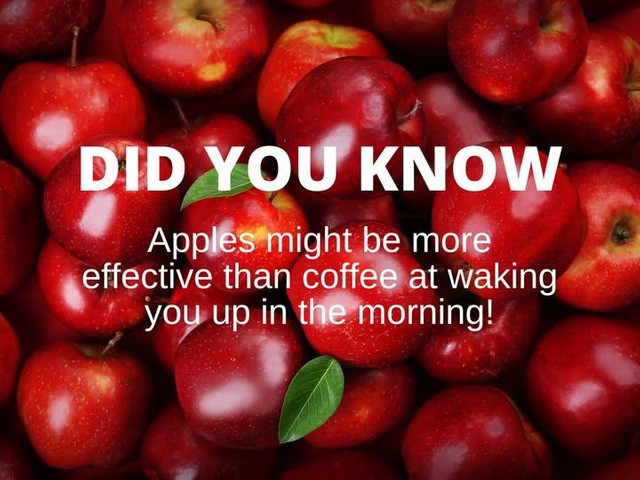Apples might be more effective than coffee at waking you up in the morning