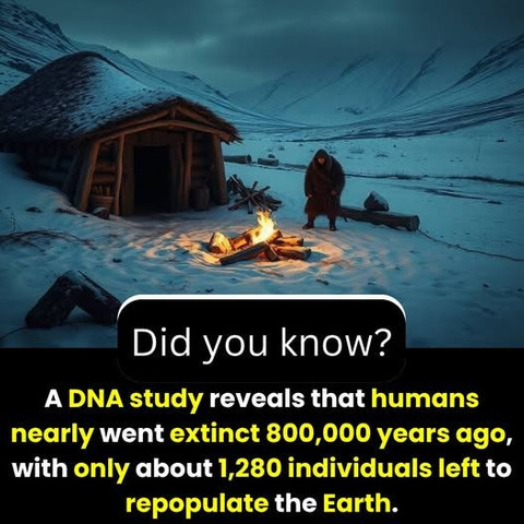 A DNA study reveals that humans nearly went extinct 800,000 years ago