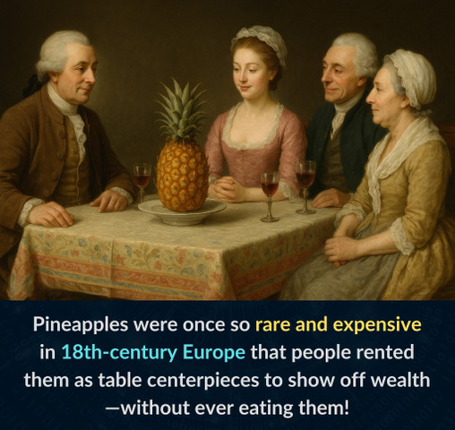 Pineapples were once so rare and expensive in 18th century
