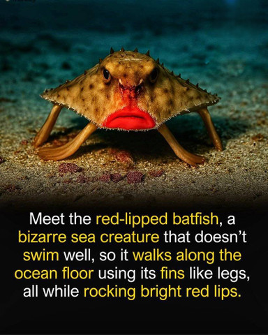 Meet the red-lipped batfish