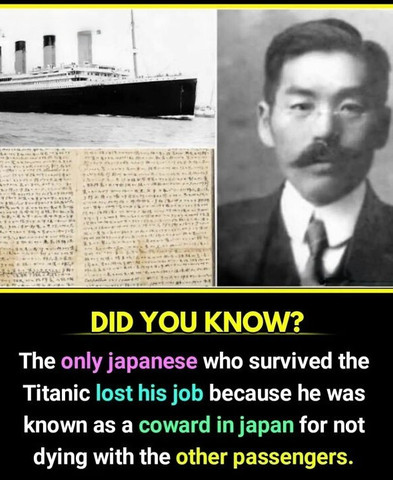 The only japanese who survived the Titanic lost his job