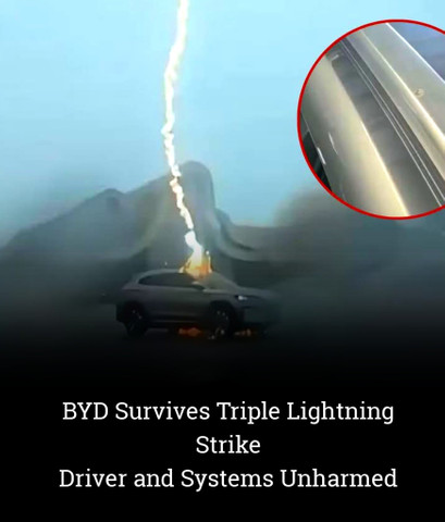 BYD Survives Triple Lightning Strike Driver and Systems Unharmed