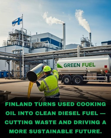Finland turns used cooking oil into clean diesel fuel