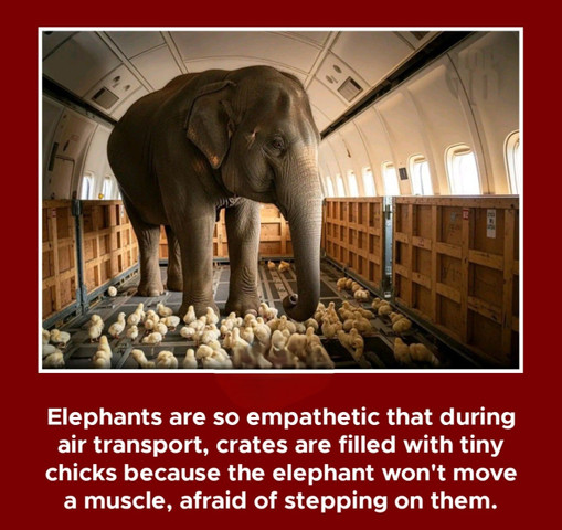 Elephants are so empathetic that during air transport