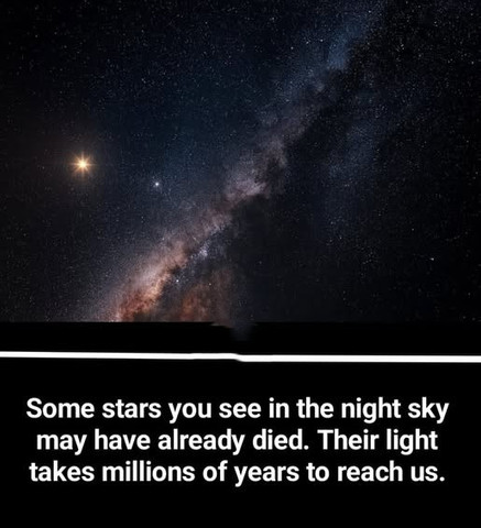 Some stars you see in the night sky may have already died