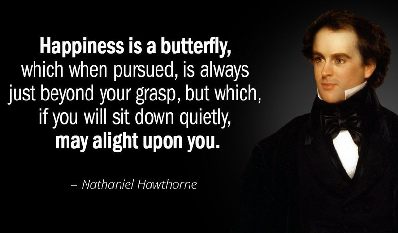 Happiness is a butterfly, which when pursued, is always just beyond your grasp
