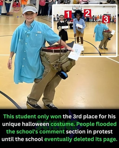 This student only won the 3rd place for his unique Halloween costume