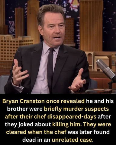 Bryan Cranston once revealed he and his brother were briefly murder