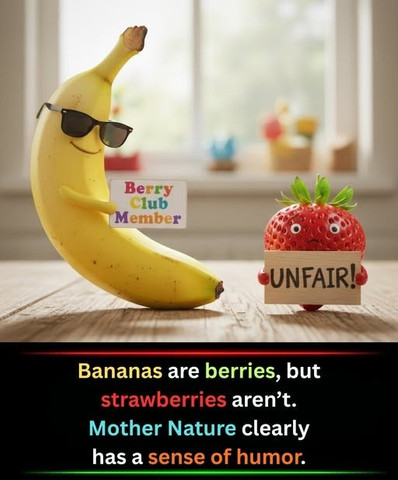 Bananas are berries, but strawberries aren