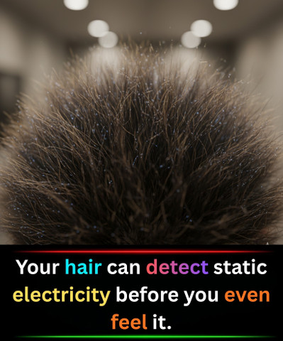 Your hair can detect static electricity before you even feel it